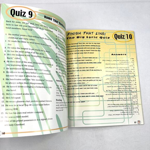 Vintage 2000 The Ultimate Backstreet Boys Quiz Book - Picture 3 of 8